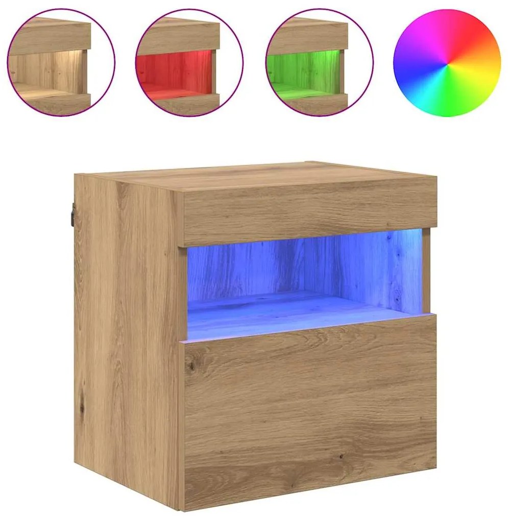 vidaXL Βάσεις τηλεόρασης Επιτοίχιο 2 pcs Artisan Oak 40 x 30 x 40 εκ