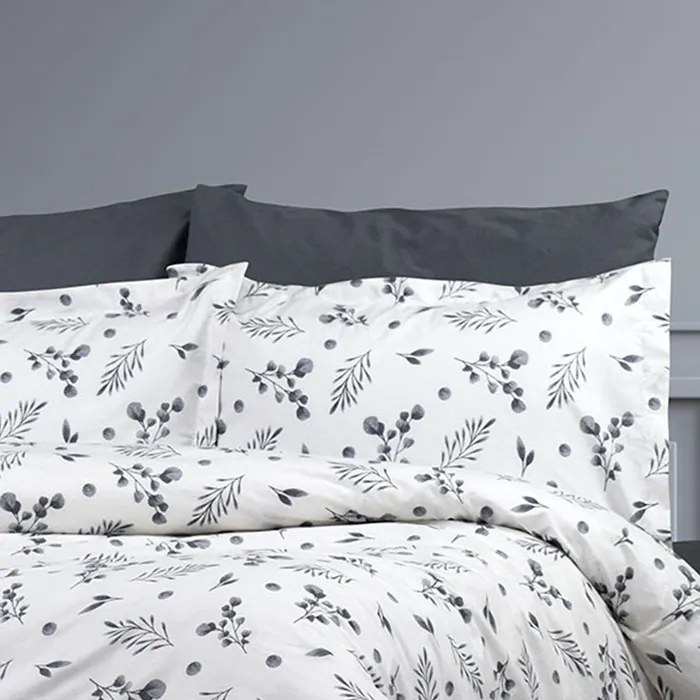 Φανελένια Μαξιλαροθήκη (50x70) Dimcol Μυρτώ 350 Grey