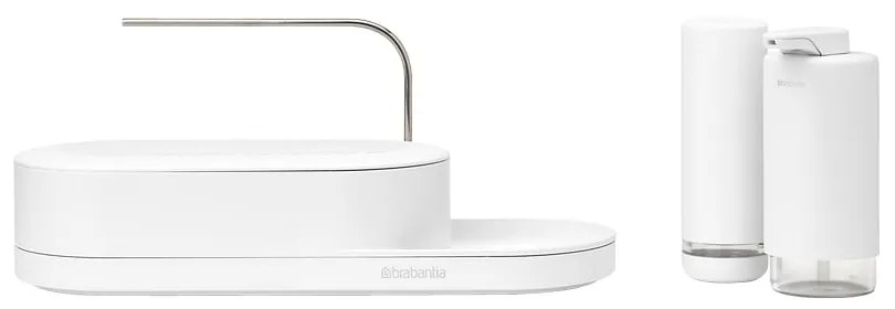Brabantia 1008503 Σετ Αξεσουάρ Μπάνιου Μεταλλικό Λευκό 3τμχ SinkStyle