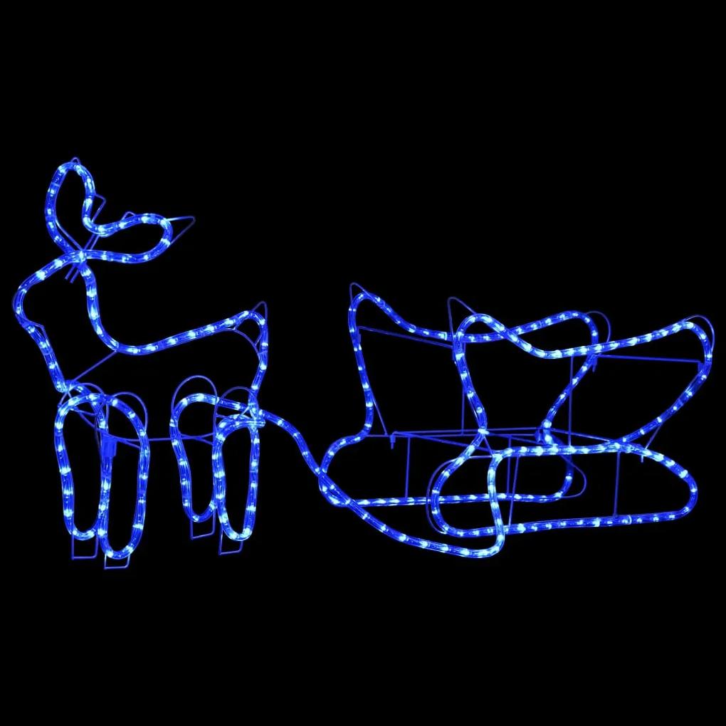 vidaXL Τάρανδος Χριστουγεννιάτικος με Έλκηθρο Εξωτ. Χώρου με 252 LED