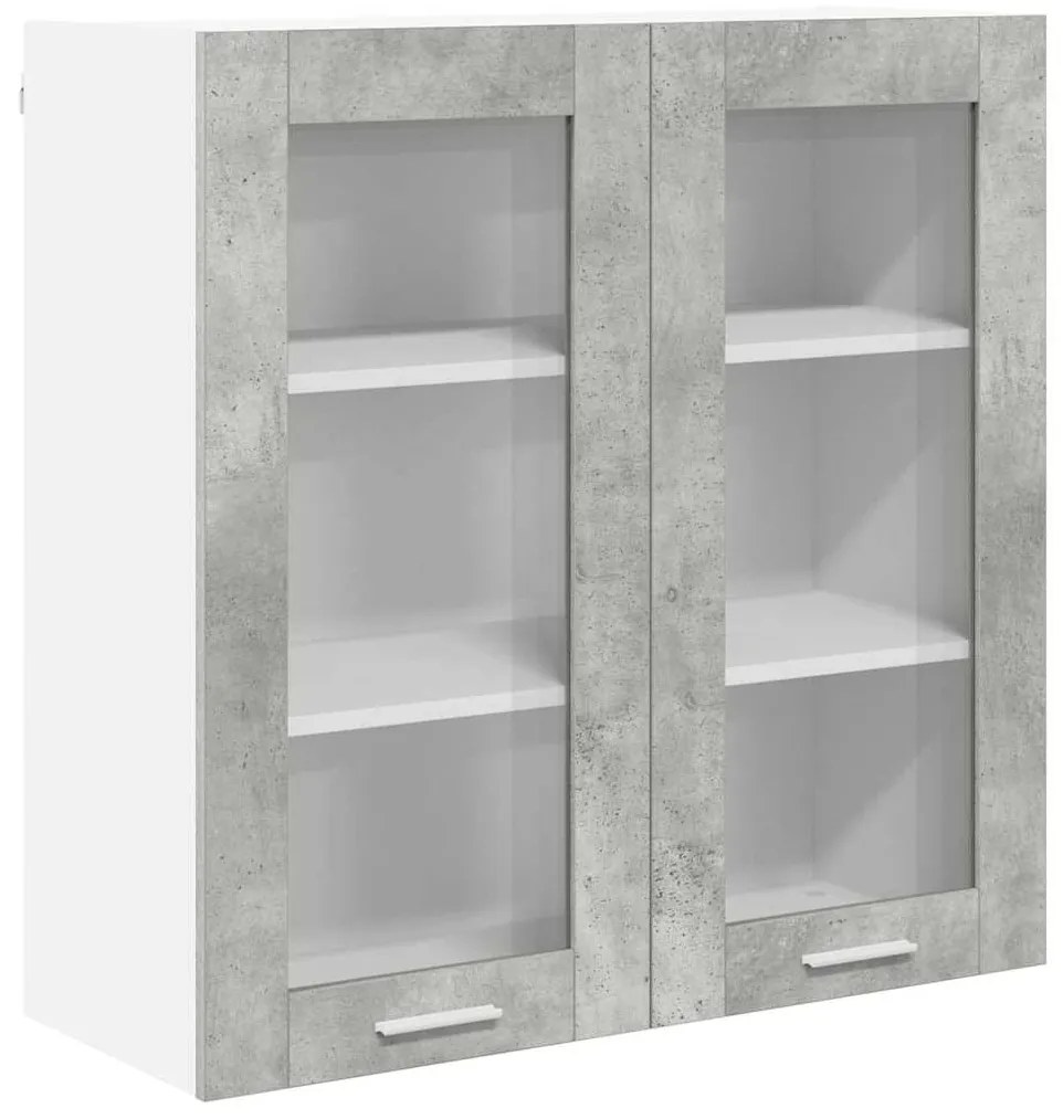 vidaXL Κρεμαστό ντουλάπι με αποθήκευση Σκυρόδεμα Γκρι 80 x 31 x 80 εκ.