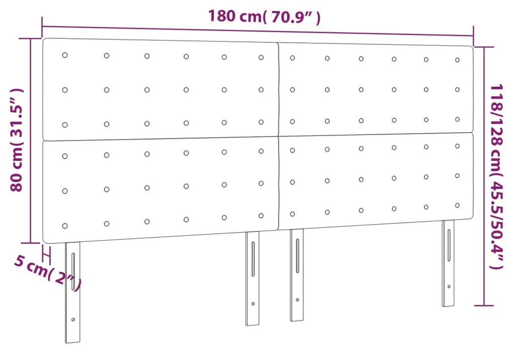 ΚΕΦΑΛΑΡΙΑ ΚΡΕΒΑΤΙΟΥ 4 ΤΕΜ. ΜΑΥΡΟ 90X5X78/88 ΕΚ. ΥΦΑΣΜΑΤΙΝΟ 3116782