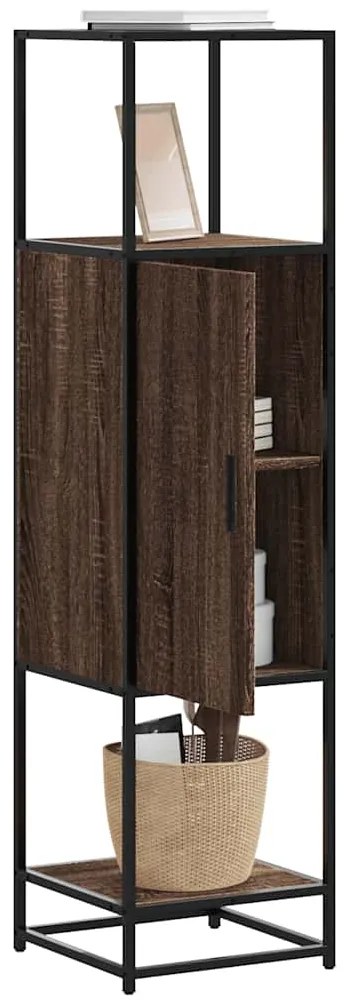 vidaXL Highboard καφέ δρυς Κατασκευασμένο ξύλο και μέταλλο