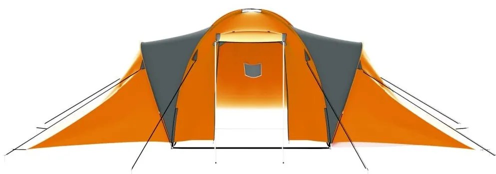 Σκηνή Camping 9 Ατόμων Γκρι / Πορτοκαλί Υφασμάτινη - Πορτοκαλί