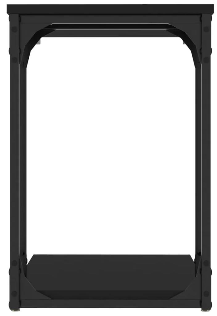 Βοηθητικό Τραπέζι Μαύρο 50 x 35 x 52 εκ. από Επεξεργασμένο Ξύλο - Μαύρο