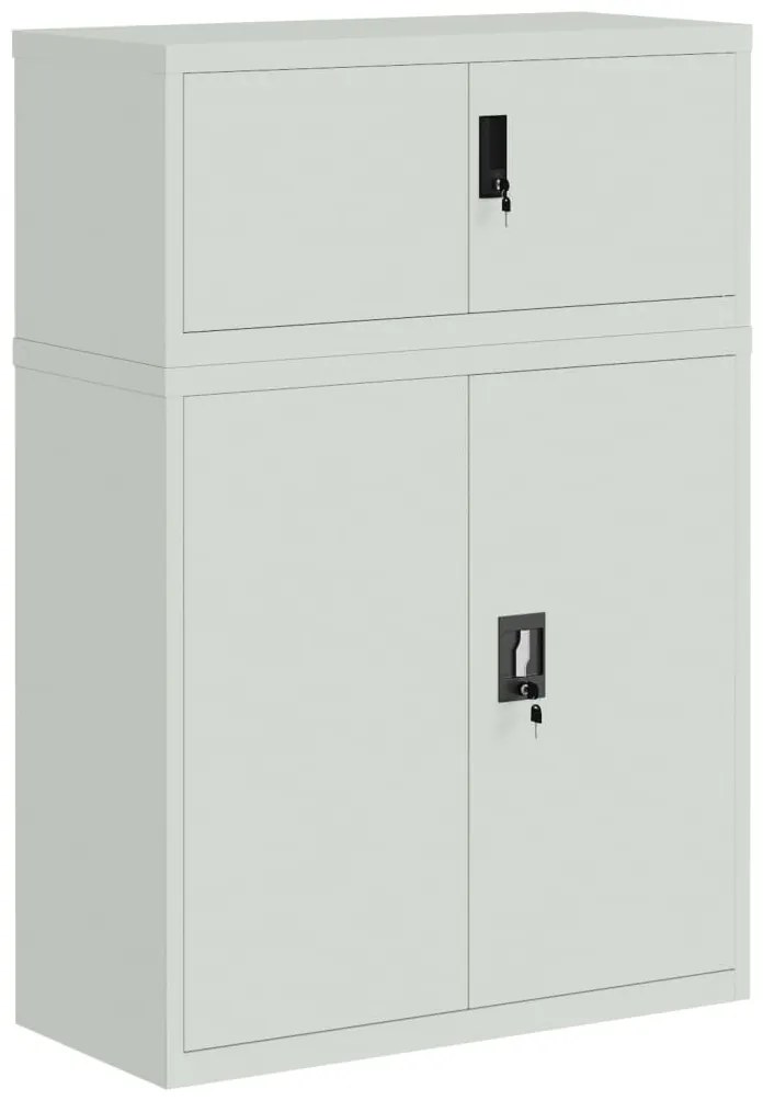 vidaXL Αρχειοθήκη Αν. Γκρι 90 x 40 x 130 εκ. Ατσάλινη