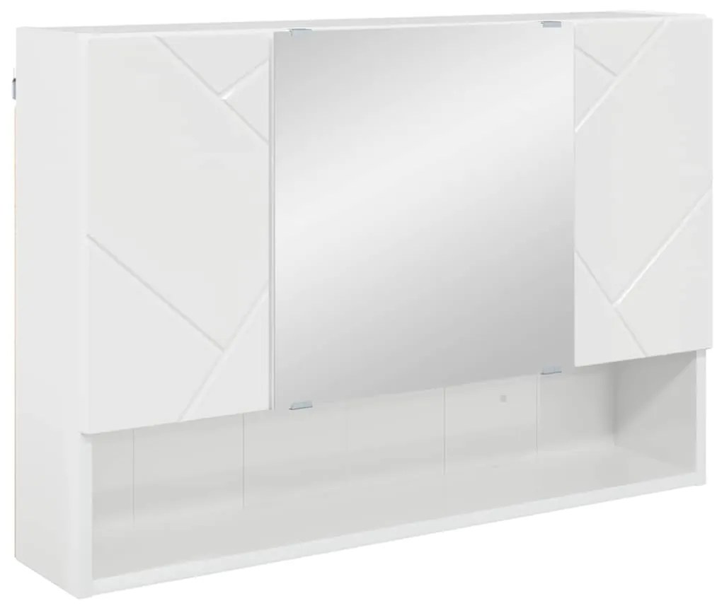vidaXL Σετ Επίπλων Μπάνιου 5 pcs Γυαλιστερό λευκό 30 x 35 x 192 εκ.