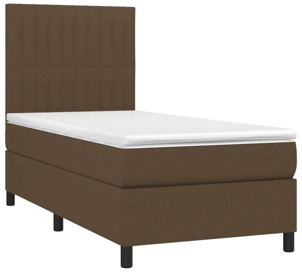 ΚΡΕΒΑΤΙ BOXSPRING ΜΕ ΣΤΡΩΜΑ ΣΚΟΥΡΟ ΚΑΦΕ 80X200 ΕΚ. ΥΦΑΣΜΑΤΙΝΟ 3141892