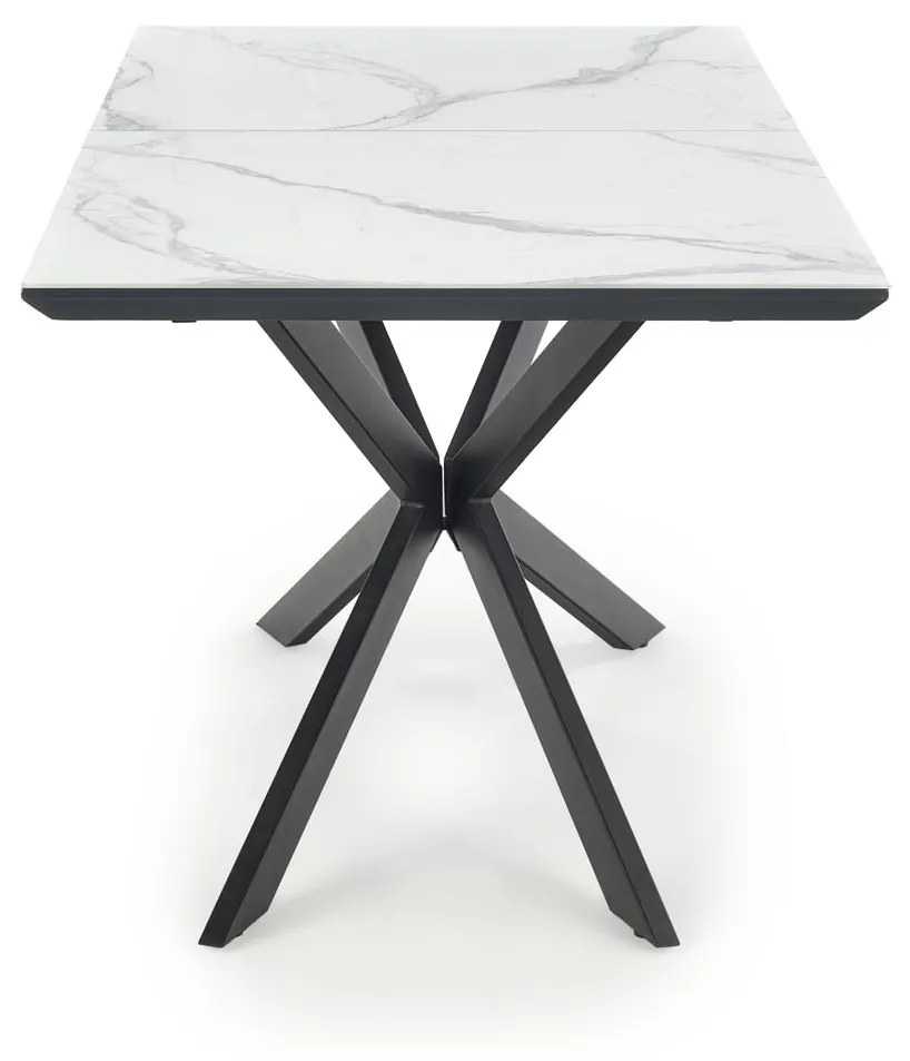 DIESEL extension table, color: top - white marble / dark grey, legs - black DIOMMI V-CH-DIESEL-ST