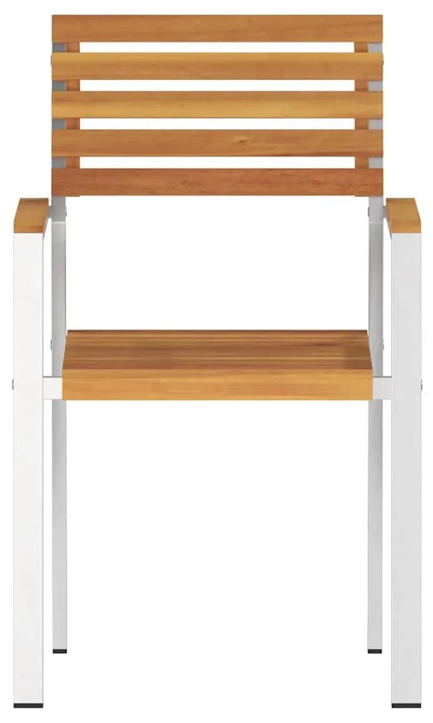 vidaXL Καρέκλα Κήπου 8 pcs Καφέ 56 x 54.5 x 87 εκ. Μασίφ ξύλο ακακίας