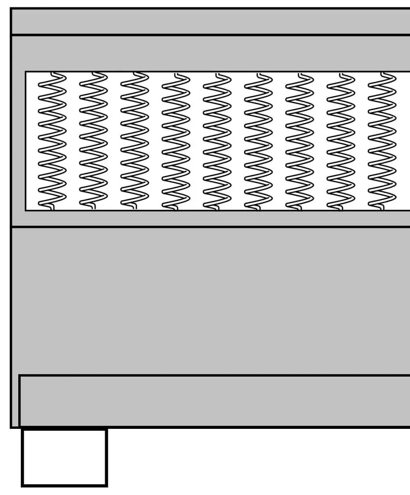 Κρεβάτι Boxspring Σκούρο Γκρι 200 x 200 εκ. Υφασμάτινο - Γκρι