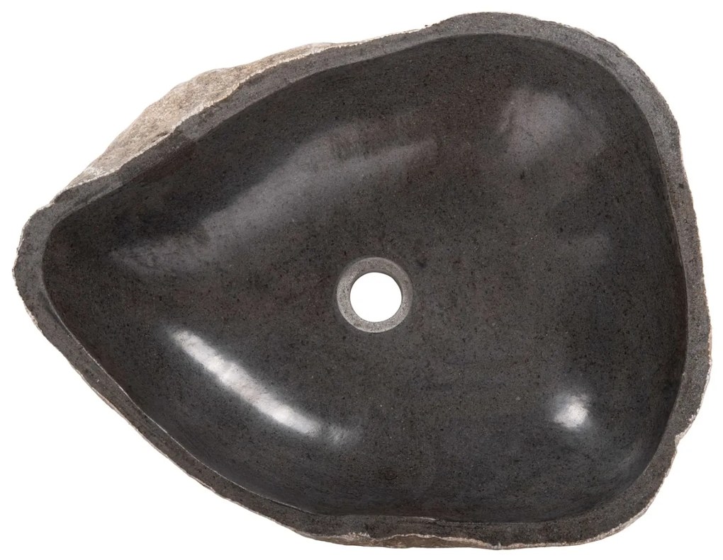 Νεροχύτης Stone Sink Λαξευμένη Πέτρα Γκρι Απόχρωση 55x44x16 Εκ.