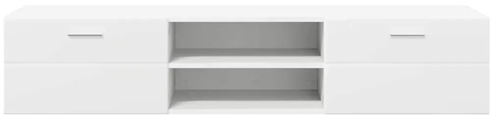 vidaXL Ντουλάπι TV με ράφι Λευκό 150 x 39 x 30 εκ Επεξεργασμένο ξύλο