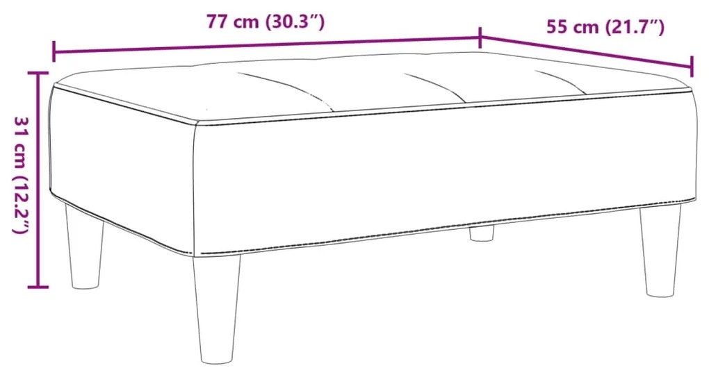 ΥΠΟΠΟΔΙΟ ΜΑΥΡΟ 77X55X31 ΕΚ. ΥΦΑΣΜΑΤΙΝΟ 4007364