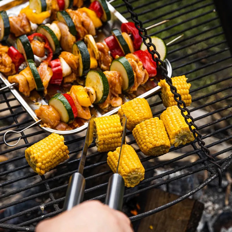 Σετ από 3 σκεύη BBQ Kinghoff KH 1919, Ανοξείδωτο ατσάλι, Εργονομικές λαβές, Inox