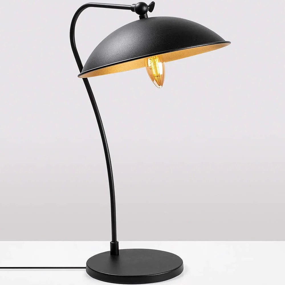 Φωτιστικό Επιτραπέζιο Epika 942FLG1819 35x27x50cm 1xE14 40W Black-Gold Opviq