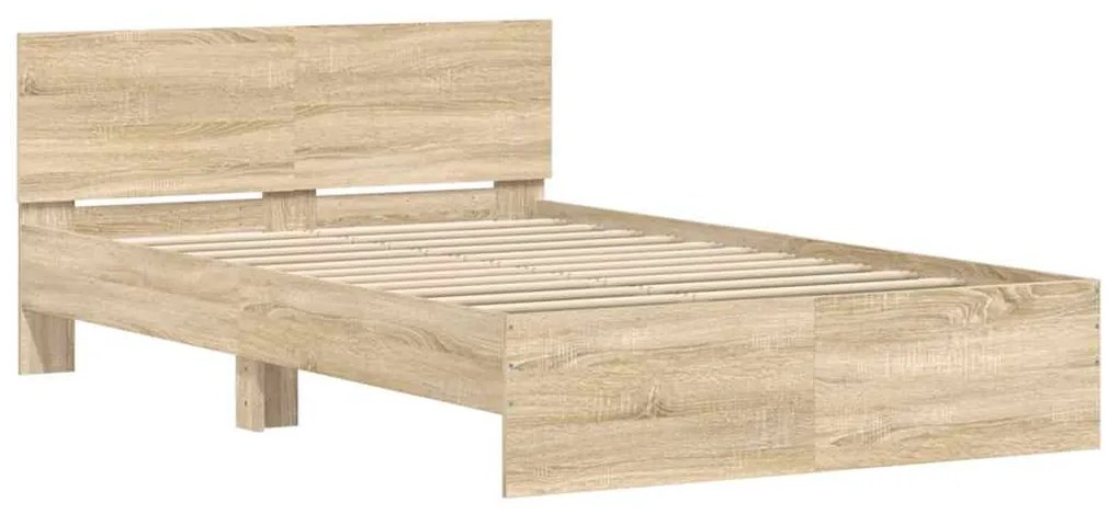 vidaXL Πλαίσιο Κρεβατιού με Κεφαλάρι Sonoma Δρυς 120x190 εκ.