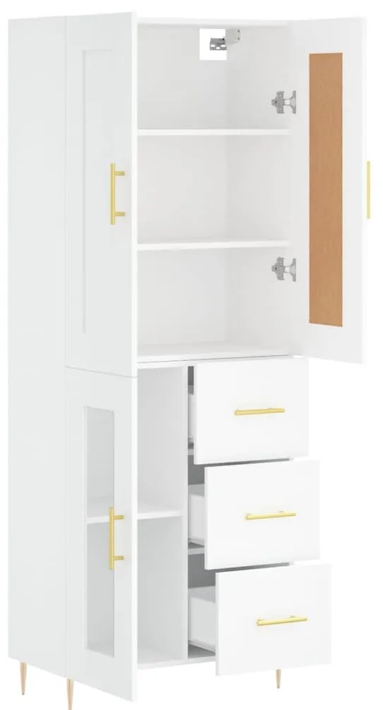 vidaXL Ντουλάπι Λευκό 69,5x34x180 εκ. από Επεξεργασμένο Ξύλο