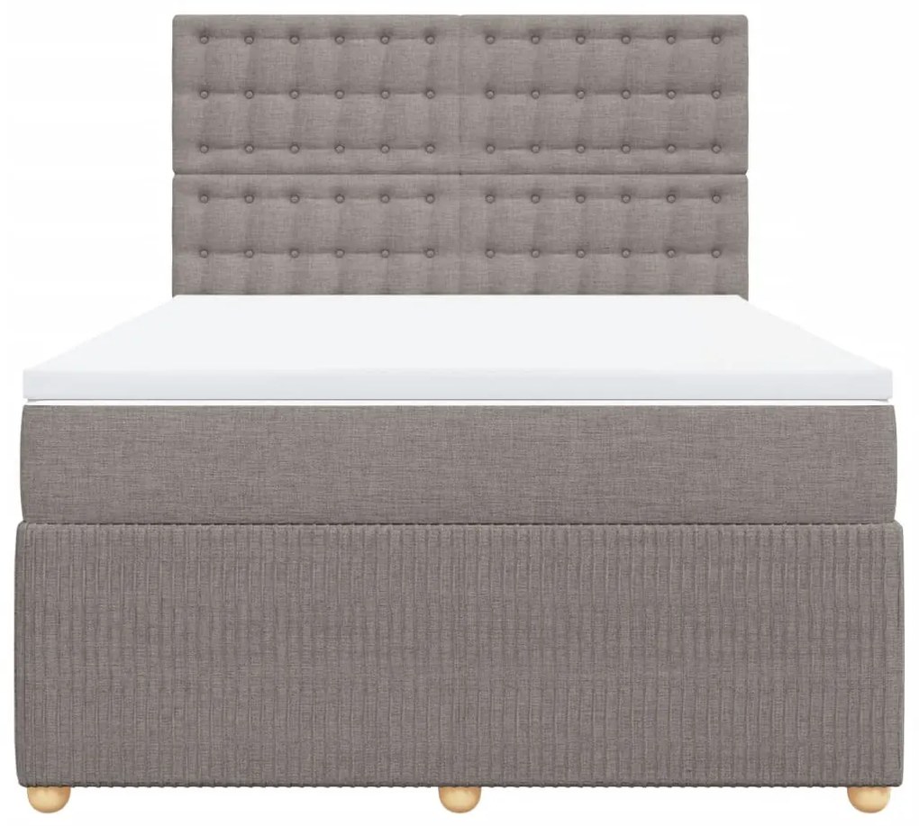 ΚΡΕΒΑΤΙ BOXSPRING ΜΕ ΣΤΡΩΜΑ TAUPE 140X190 ΕΚ. ΥΦΑΣΜΑΤΙΝΟ 3292069