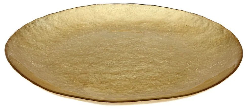 Πιάτο Ρηχό Στρογγυλό Kronos Oro 80.510.01 Φ28cm Gold Cryspo Trio Glass