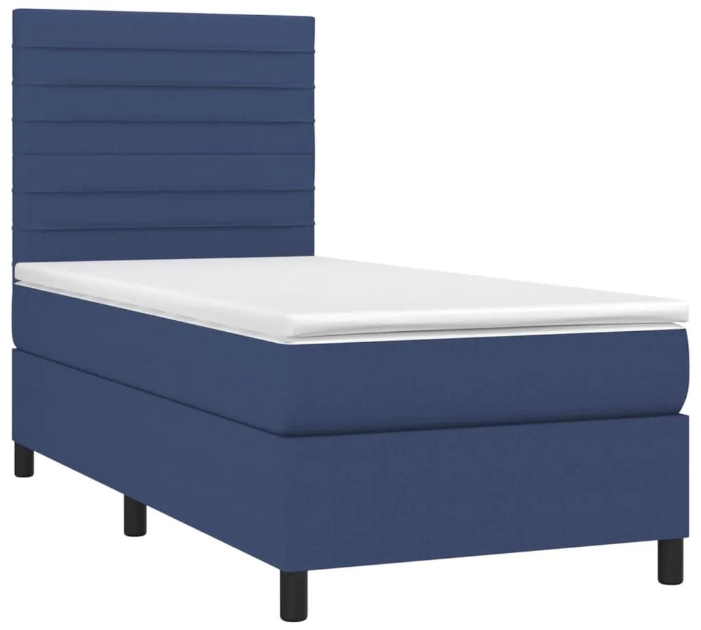 ΚΡΕΒΑΤΙ BOXSPRING ΜΕ ΣΤΡΩΜΑ ΜΠΛΕ 100 X 200 ΕΚ. ΥΦΑΣΜΑΤΙΝΟ 3141839