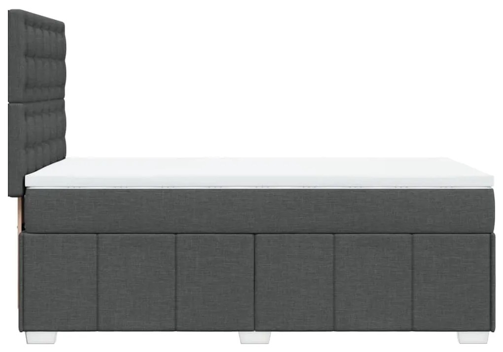 ΚΡΕΒΑΤΙ BOXSPRING ΜΕ ΣΤΡΩΜΑ ΣΚΟΥΡΟ ΓΚΡΙ 90X200 ΕΚ. ΥΦΑΣΜΑΤΙΝΟ 3293866