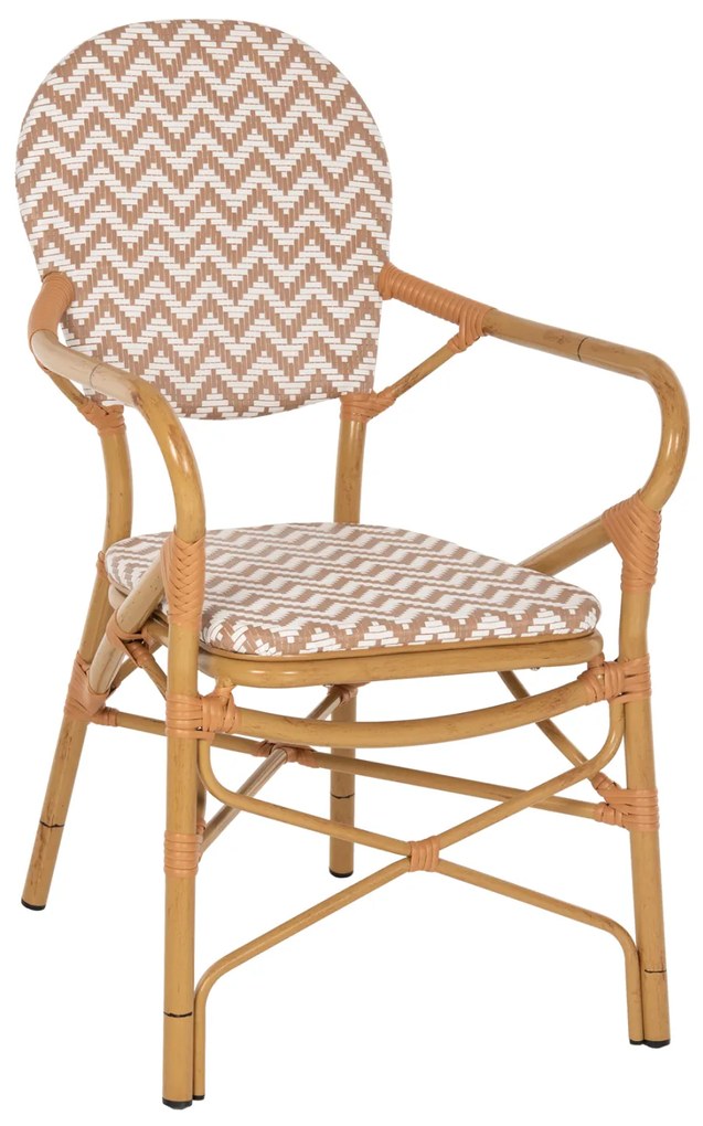 ΠΟΛΥΘΡΟΝΑ ΑΛΟΥΜΙΝΙΟΥ BAMBOO LOOK ΦΥΣΙΚΟ - ΛΕΥΚΟ HM5928.03 55x58x95 εκ.