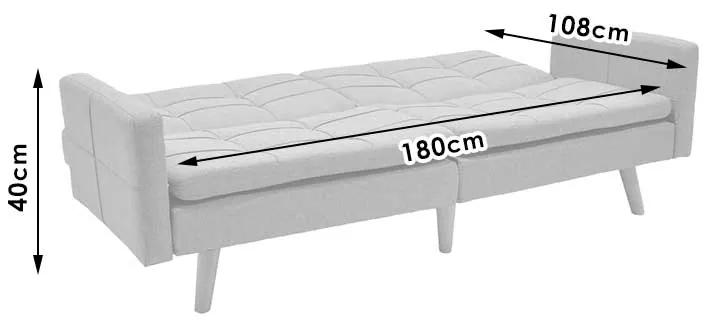 Καναπές-κρεβάτι Flexible pakoworld σε ανθρακί ύφασμα 198x87x76εκ