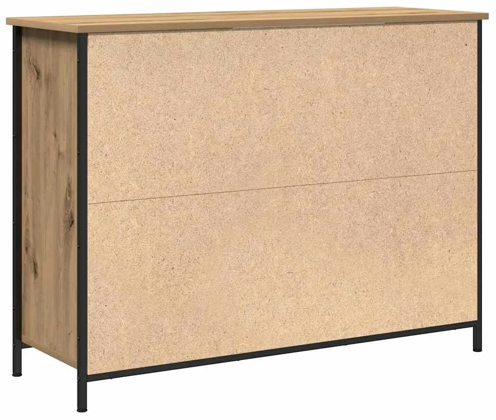 vidaXL Πλαϊνό γραφείο artisan δρυς 100 x 35 x 75 εκ.