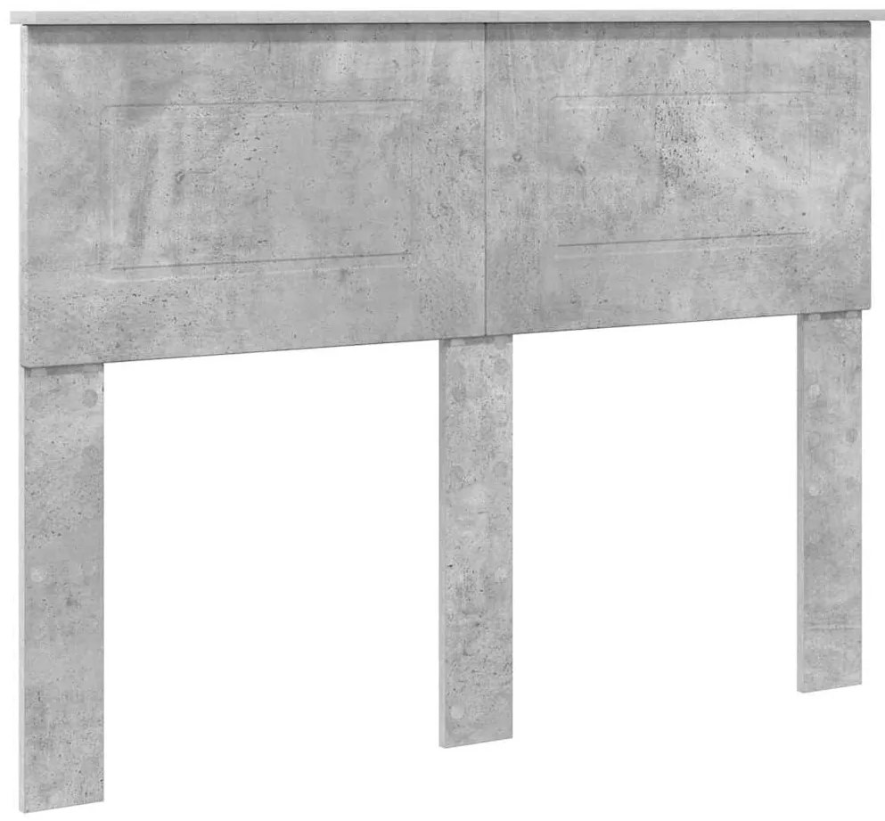 vidaXL Κεφαλάρι με κεφαλάρι Σκυρόδεμα Γκρι 135 cm Επεξεργασμένο ξύλο