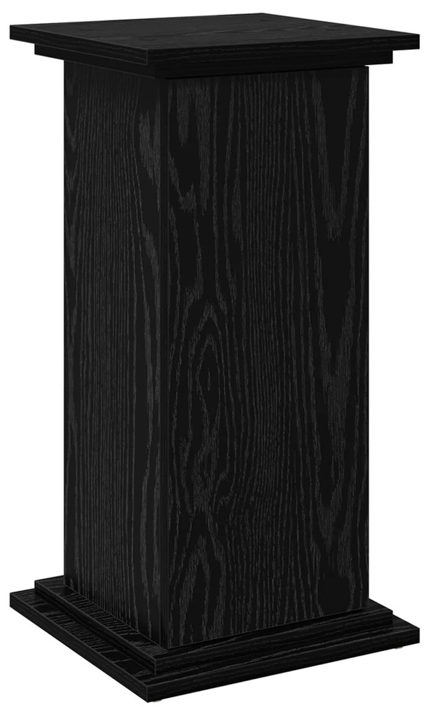 vidaXL Βάση Φυτών με Αποθήκευση Μαύρο Ξύλο 31x30x60 εκ. Εξατομικευμένο Ξύλο