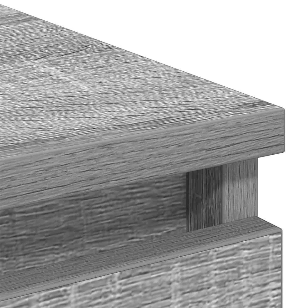 Sideboard Grey Sonoma 80x35x99 cm Ξύλινο μηχανουργικό ξύλο - Γκρι