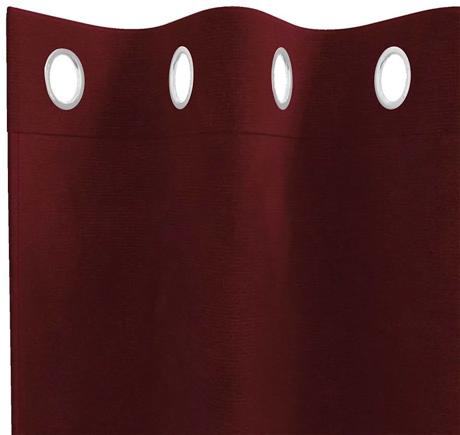 vidaXL Κουρτίνες με κουρτίνες 2 pcs Μπορντό 140 x 225 cm Βελούδο