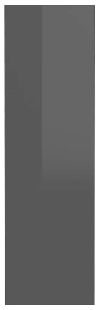 Παπουτσοθήκη Τοίχου Γυαλιστερό Γκρι 60 x 18 x 60 εκ Μοριοσανίδα - Γκρι