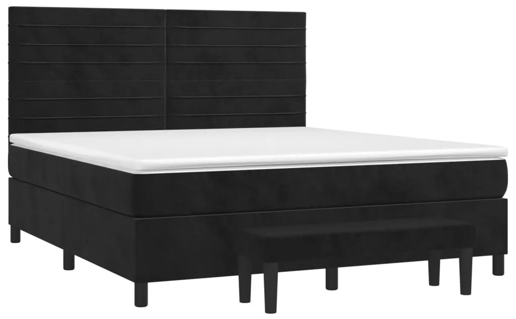 ΚΡΕΒΑΤΙ BOXSPRING ΜΕ ΣΤΡΩΜΑ ΜΑΥΡΟ 180X200 ΕΚ. ΒΕΛΟΥΔΙΝΟ 3137919