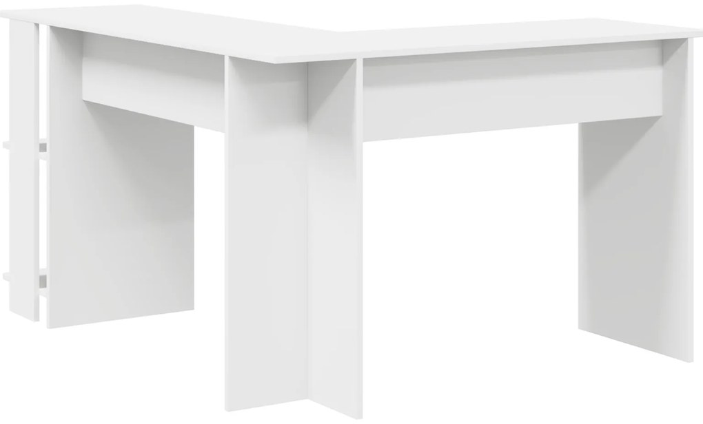 vidaXL Γωνιακό Γραφείο με Αποθήκη, Λευκό 140x113,5x75εκ