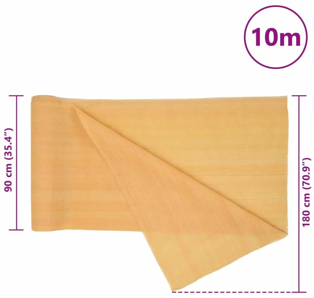 Δίχτυ Σκίασης Άμμου 1,8 x 10 μ. από HDPE 75 γρ./μ² - Κίτρινο