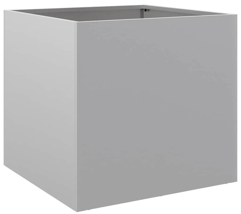vidaXL Ζαρντινιέρα Ασημί 49 x 47 x 46 εκ. από Γαλβανισμένο Χάλυβα