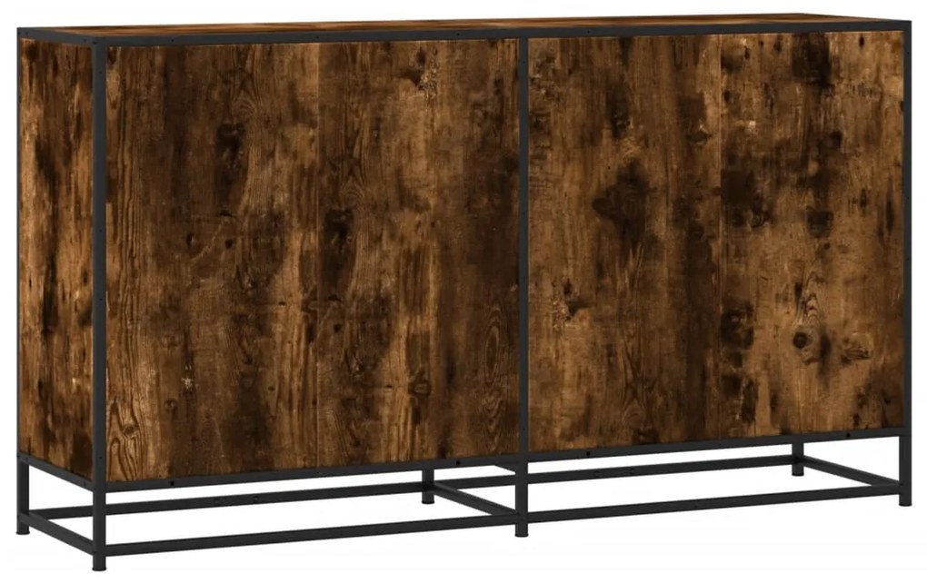 vidaXL Sideboard Καπνιστή δρυς 134x35x76 cm Ξύλινη κατασκευή