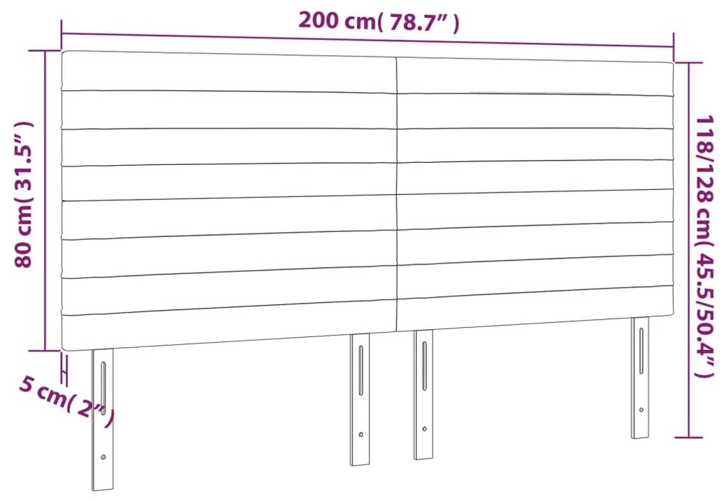 ΚΕΦΑΛΑΡΙ ΚΡΕΒΑΤΙΟΥ LED ΚΡΕΜ 200X5X118/128 ΕΚ. ΥΦΑΣΜΑΤΙΝΟ 3122591