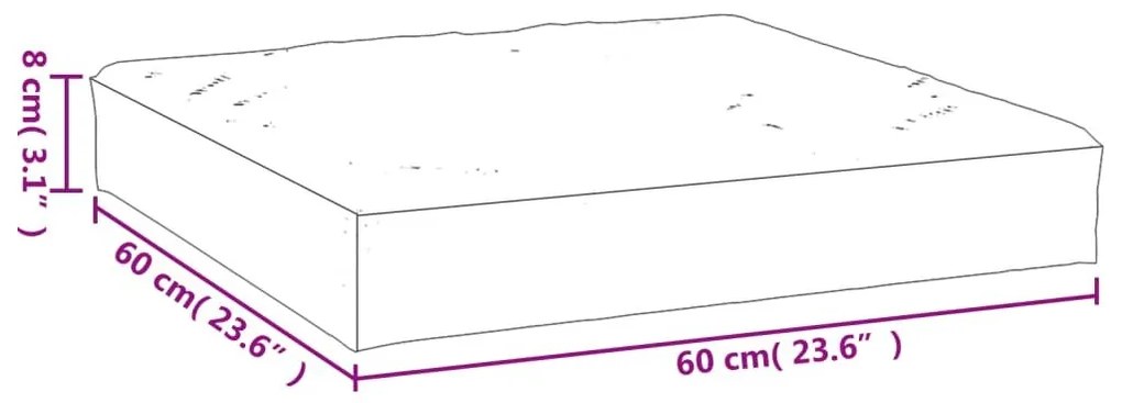 Μαξιλάρι Παλέτας Αν. Πράσινο 60 x 60 x 8 εκ. Ύφασμα Oxford - Πράσινο