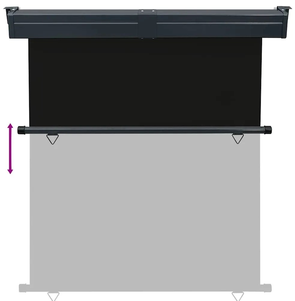 vidaXL Σκίαστρο Βεράντας Πλαϊνό Μαύρο 165 x 250 εκ.