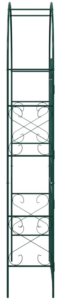 vidaXL Κήπος Αψίδα Μονόχρωμο Πράσινο 115 x 37 x 226 εκ