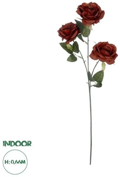 Artificial Garden RED CLIMBING ROSE BRANCH 21196 Τεχνητό Διακοσμητικό Κλαδί Τριαντάφυλλο Κόκκινο Y66cm Globostar-21196-Κόκκινο 21196