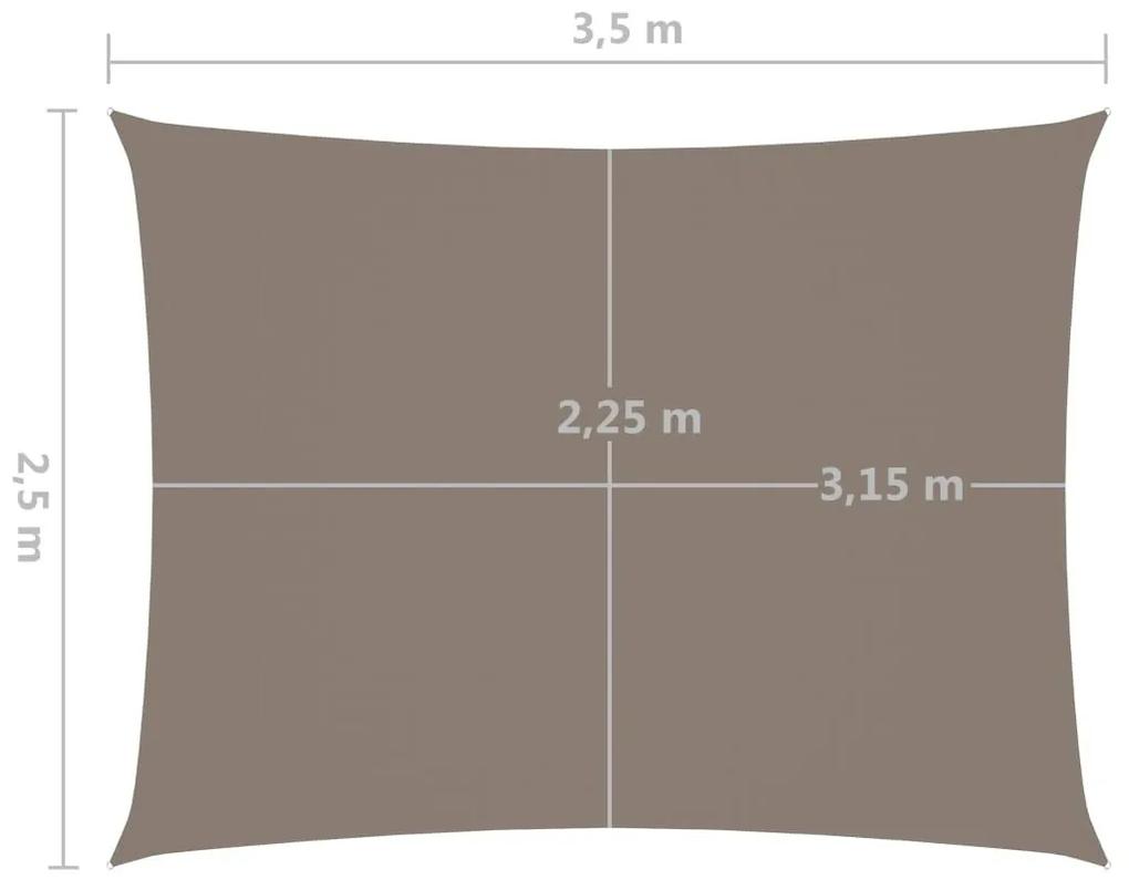Πανί Σκίασης Ορθογώνιο Taupe 2,5 x 3,5 μ. από Ύφασμα Oxford - Μπεζ-Γκρι