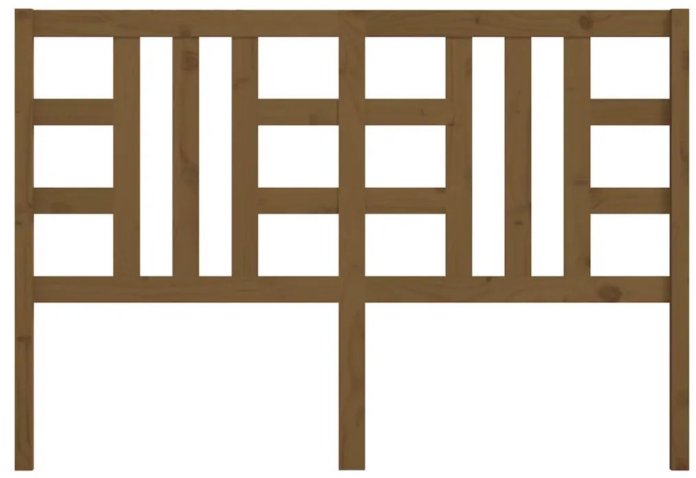 vidaXL Κεφαλάρι Κρεβατιού Μελί 166 x 4 x 100 εκ. από Μασίφ Ξύλο Πεύκου