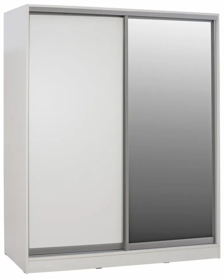 Ντουλάπα Adler HM2437.03 Συρόμενη Με Καθρέπτη 180X60X210cm White Two Door