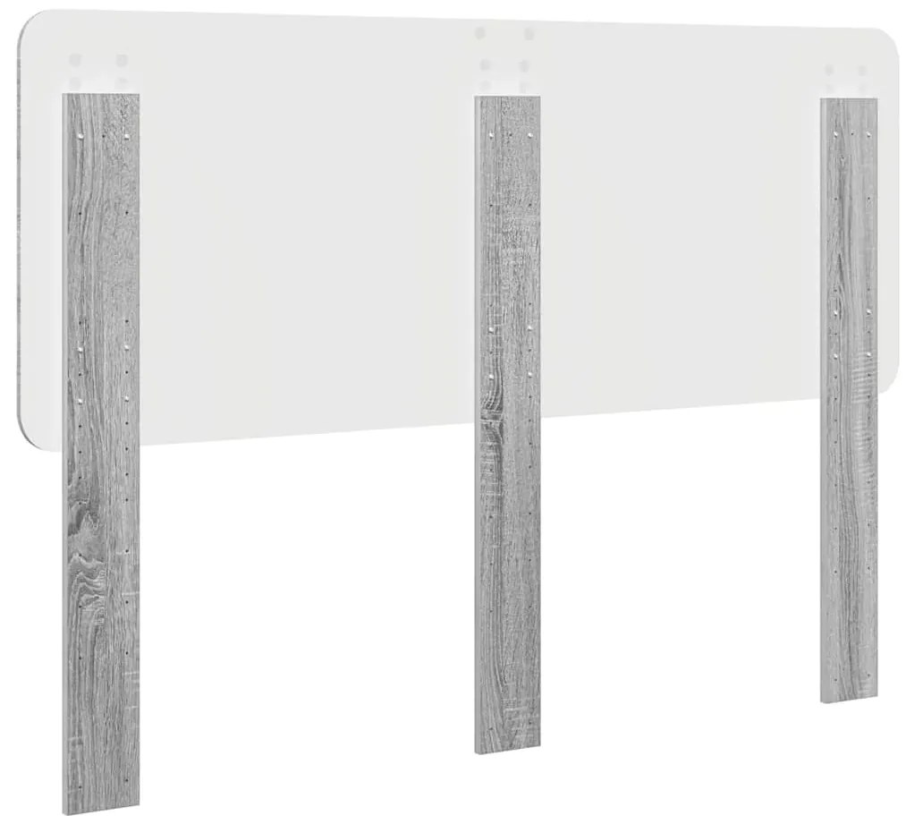 vidaXL Κεφαλάρι με κεφαλάρι Γκρίζο Σονομα 160 cm Επεξεργασμένο ξύλο