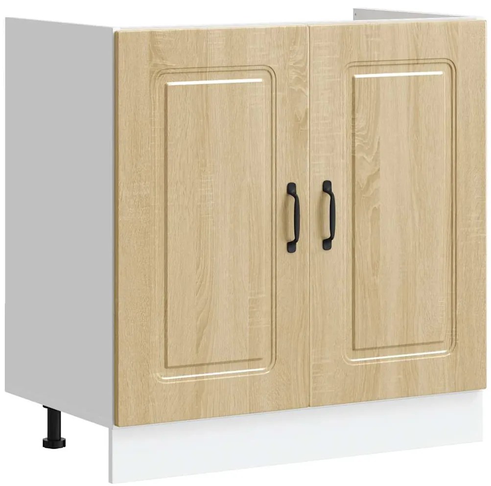 vidaXL Ντουλάπι βάσης νεροχύτη Kalmar Sonoma Δρυς 80x46x81,5 εκ.
