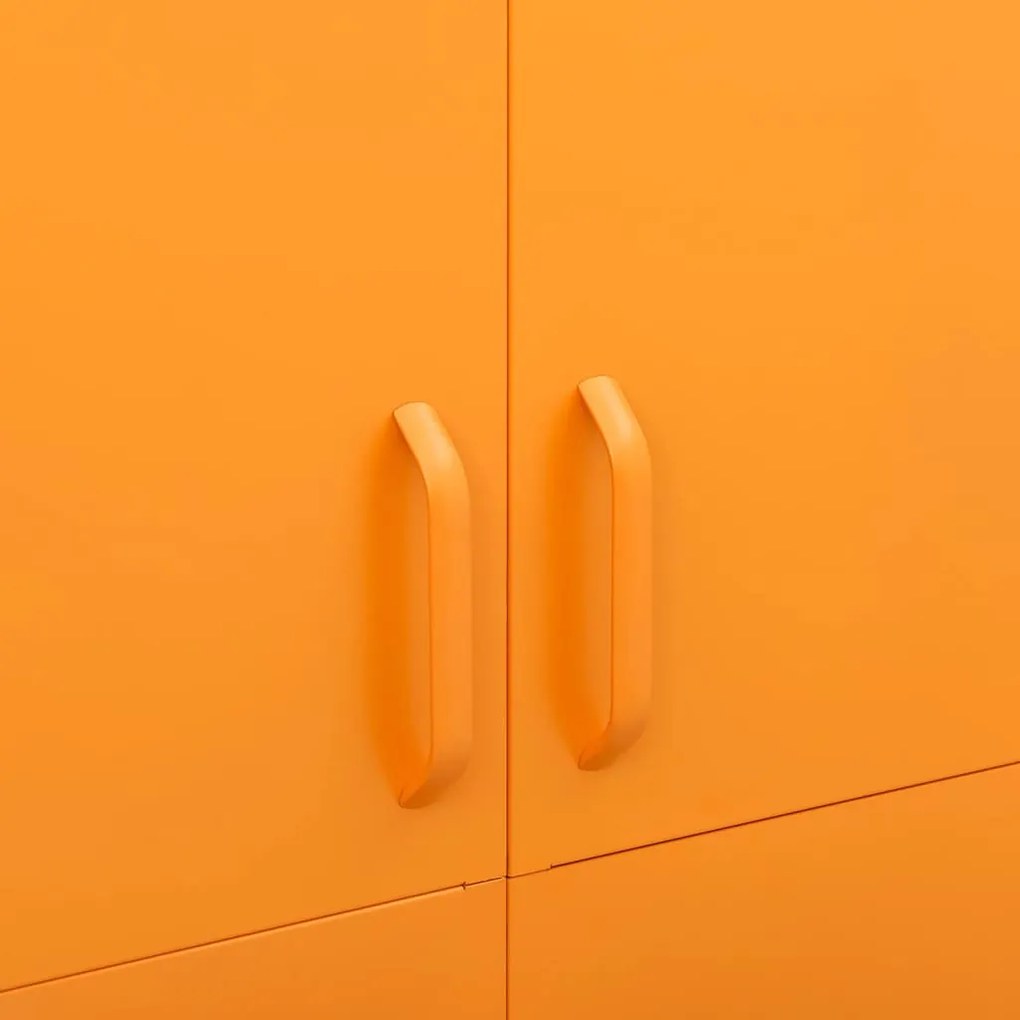 vidaXL Ντουλάπα Μουσταρδί 90 x 50 x 180 εκ. από Ατσάλι